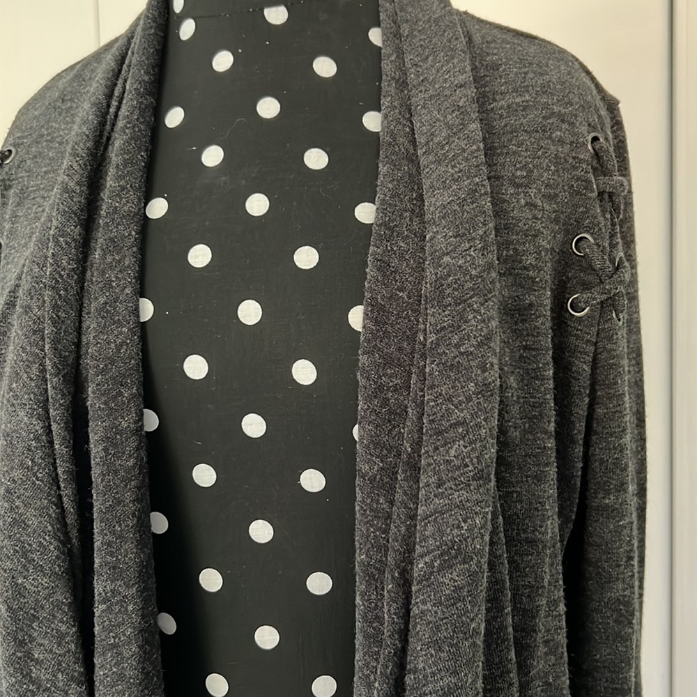Grey Basic Long Cardigan - image 5